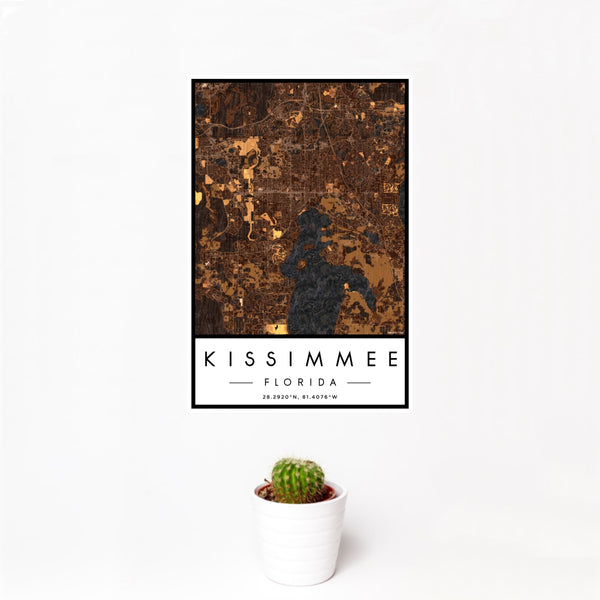 Kissimmee - Florida Map Print in Ember
