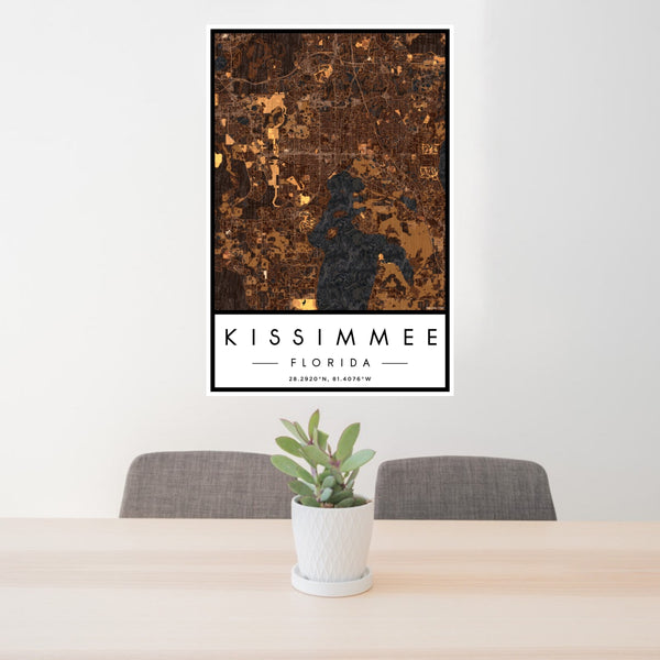 Kissimmee - Florida Map Print in Ember