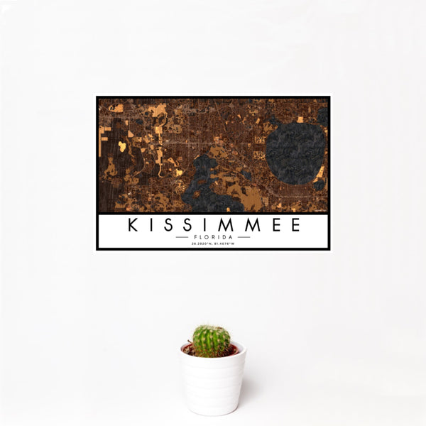 Kissimmee - Florida Map Print in Ember