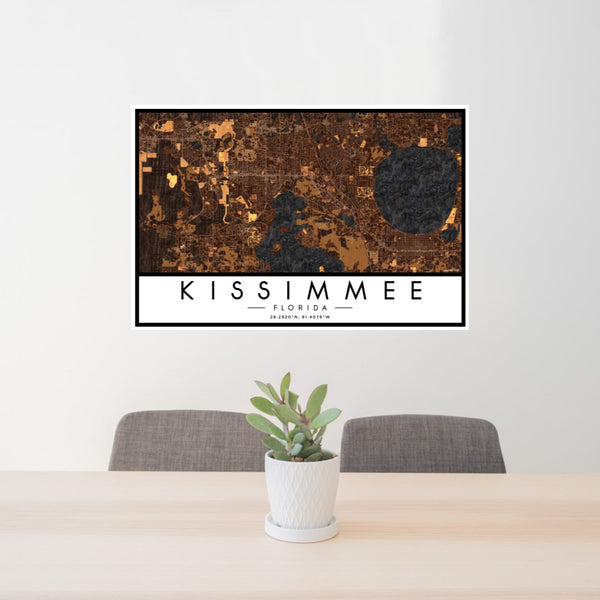 Kissimmee - Florida Map Print in Ember