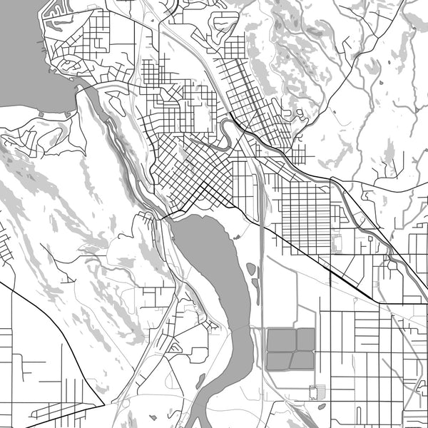 Klamath Falls - Oregon Classic Map Print