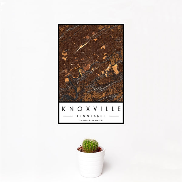 Knoxville - Tennessee Map Print in Ember