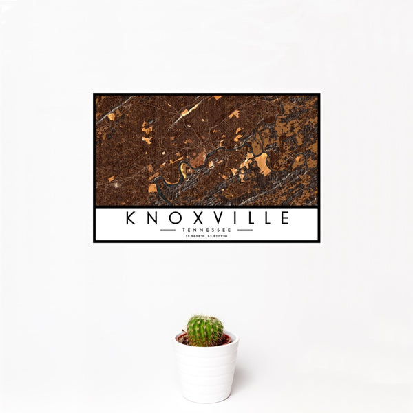 Knoxville - Tennessee Map Print in Ember