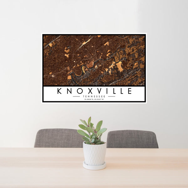 Knoxville - Tennessee Map Print in Ember
