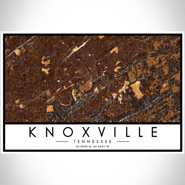 Knoxville - Tennessee Map Print in Ember