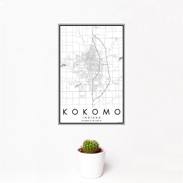 Kokomo - Indiana Classic Map Print
