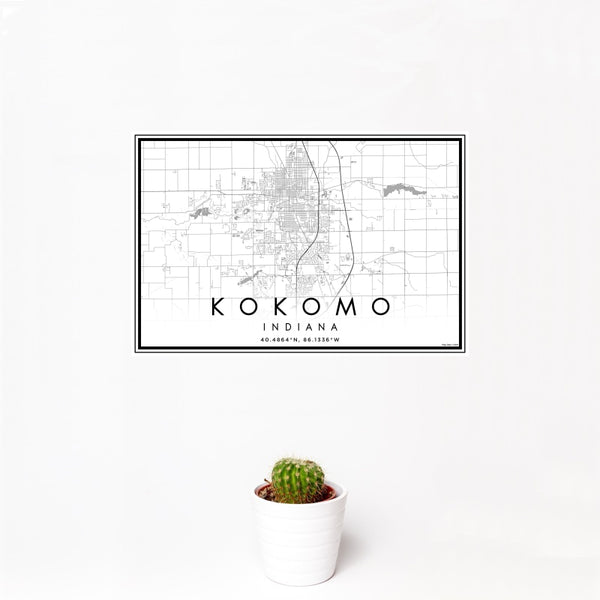 Kokomo - Indiana Classic Map Print
