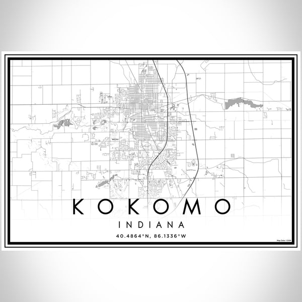 Kokomo - Indiana Classic Map Print
