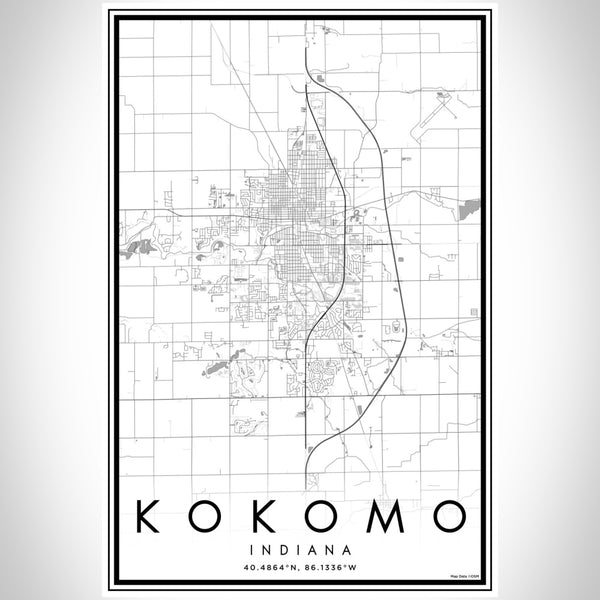 Kokomo - Indiana Classic Map Print
