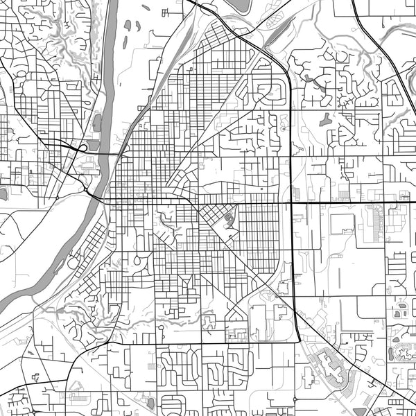 Lafayette - Indiana Classic Map Print