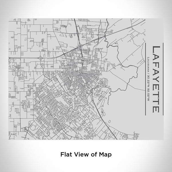 Lafayette - Louisiana Map Bottle with Bamboo Top