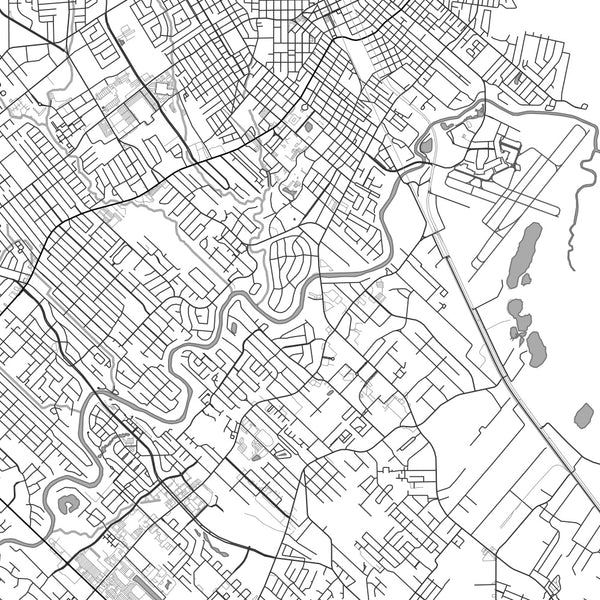 Lafayette - Louisiana Classic Map Print