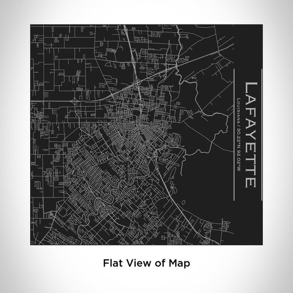 Lafayette - Louisiana Map Tumbler in Matte Black