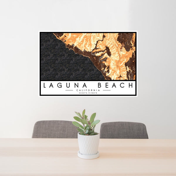 Laguna Beach - California Map Print in Ember