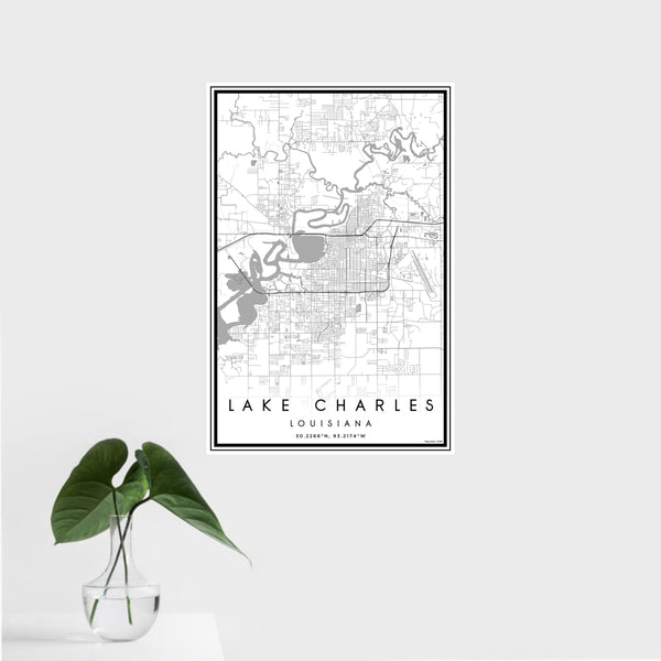 Lake Charles - Louisiana Classic Map Print