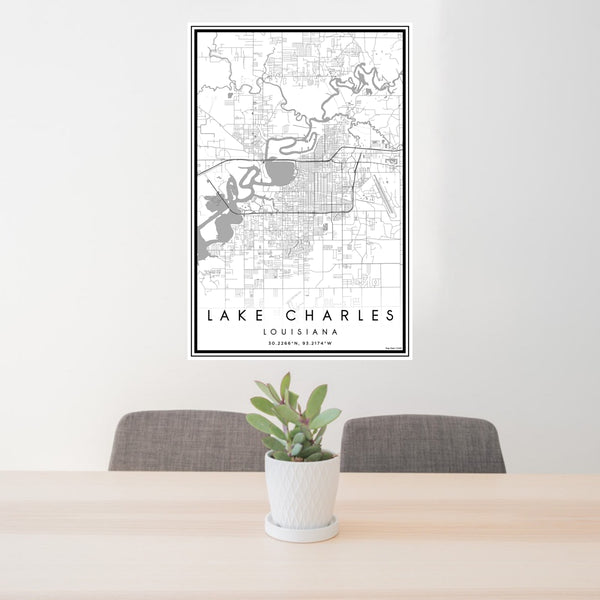 Lake Charles - Louisiana Classic Map Print