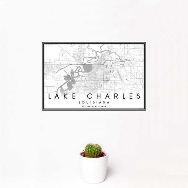 Lake Charles - Louisiana Classic Map Print