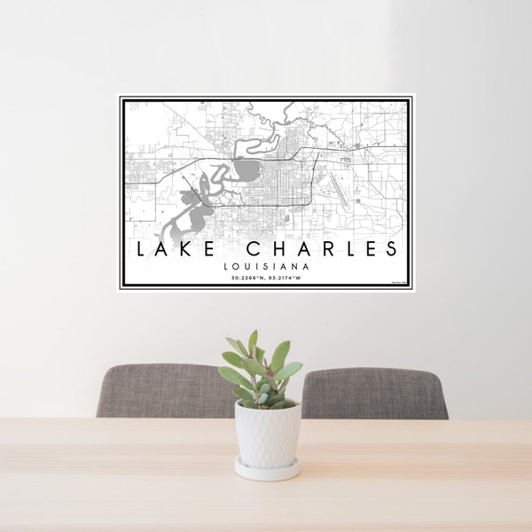 Lake Charles - Louisiana Classic Map Print