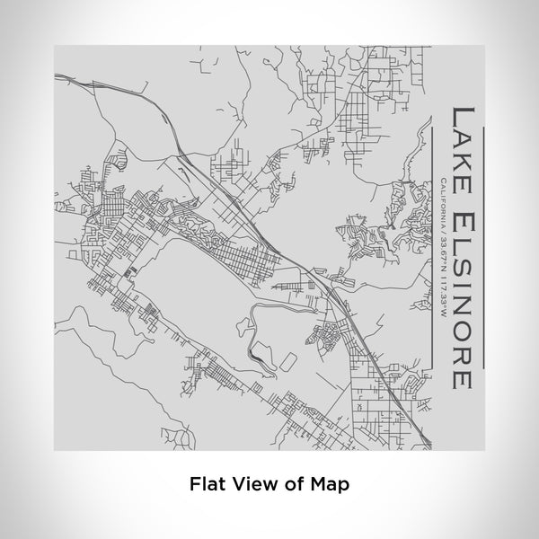 Rendered View of Lake Elsinore California Map Engraving on 17oz Stainless Steel Insulated Tumbler