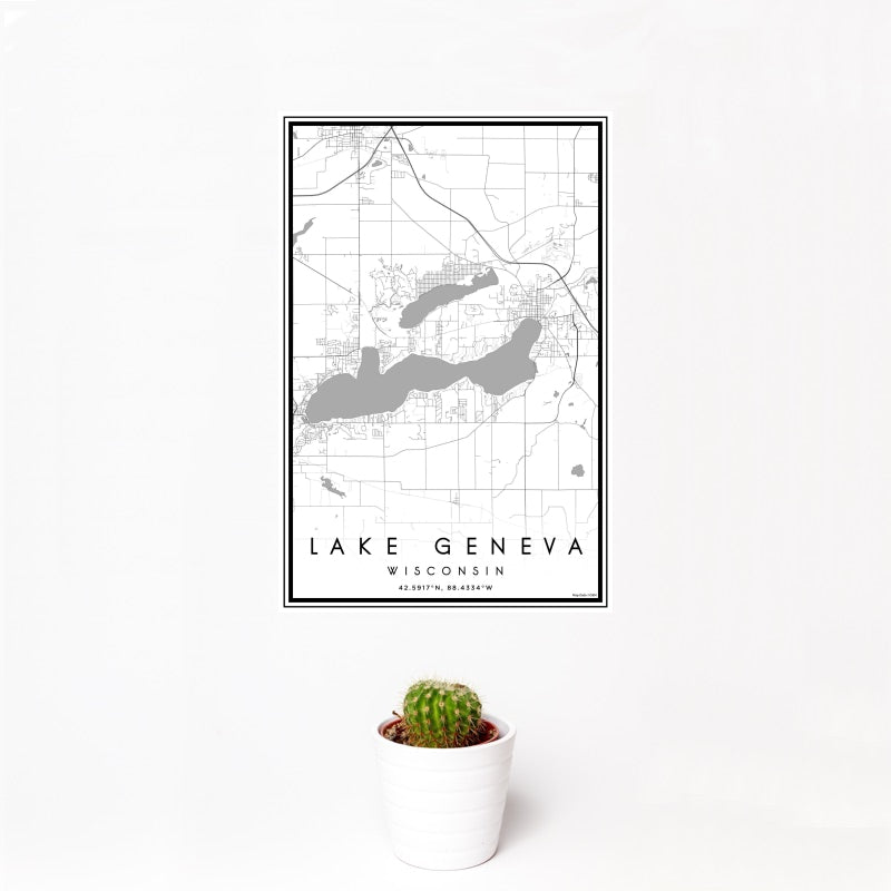 Lake Geneva - Wisconsin Classic Map Print