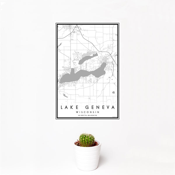 Lake Geneva - Wisconsin Classic Map Print