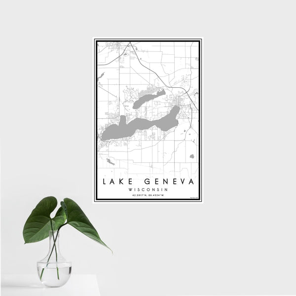 Lake Geneva - Wisconsin Classic Map Print