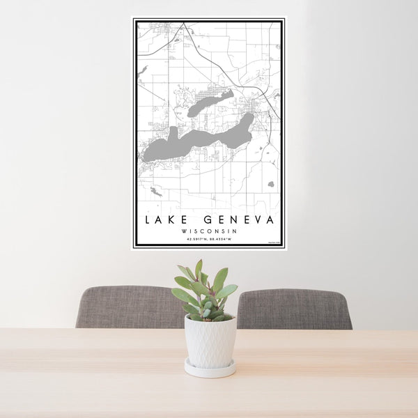 Lake Geneva - Wisconsin Classic Map Print