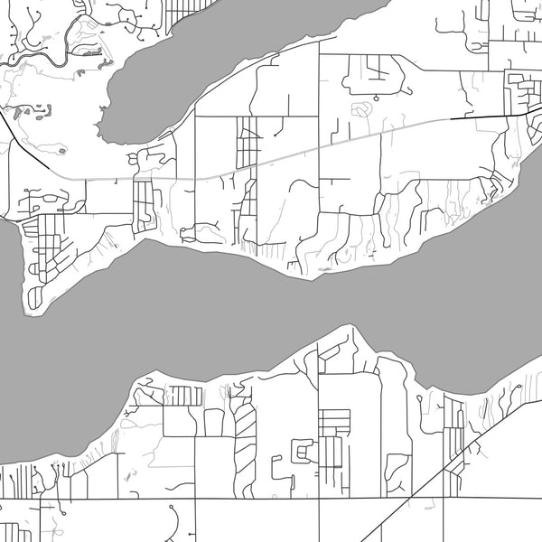 Lake Geneva - Wisconsin Classic Map Print