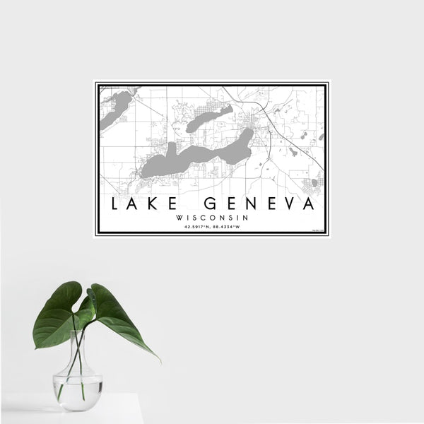 Lake Geneva - Wisconsin Classic Map Print