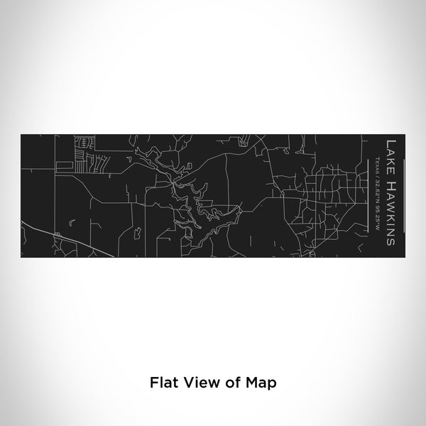 Rendered View of Lake Hawkins Texas Map Engraving on 10oz Stainless Steel Insulated Cup with Sliding Lid in Black
