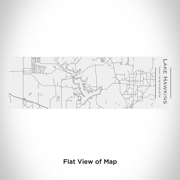 Rendered View of Lake Hawkins Texas Map Engraving on 10oz Stainless Steel Insulated Cup with Sliding Lid in White