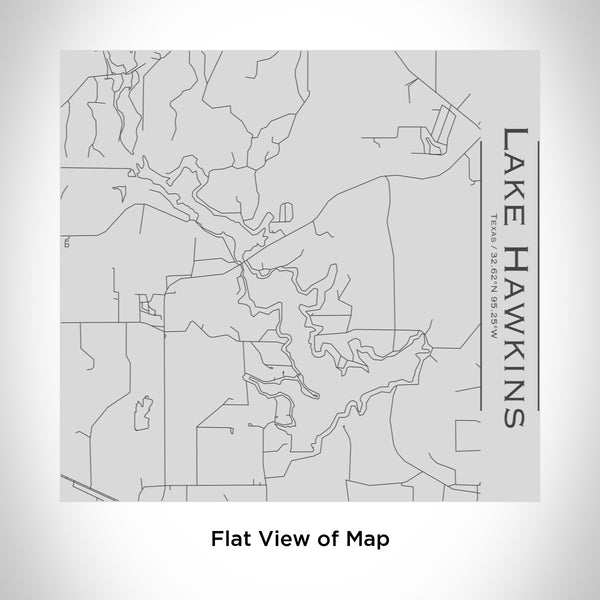 Rendered View of Lake Hawkins Texas Map Engraving on 17oz Stainless Steel Insulated Tumbler