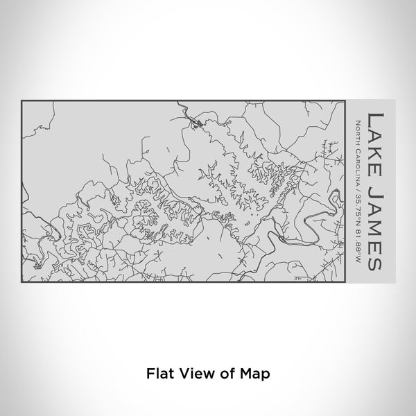 Rendered View of Lake James North Carolina Map Engraving on 17oz Stainless Steel Insulated Cola Bottle
