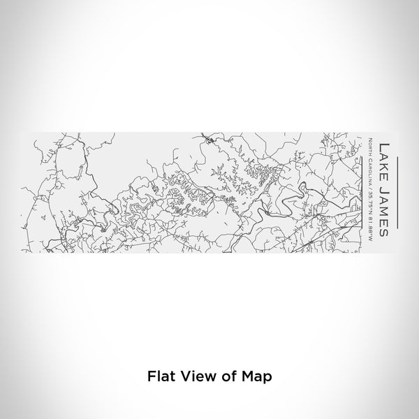 Rendered View of Lake James North Carolina Map Engraving on 10oz Stainless Steel Insulated Cup with Sliding Lid in White