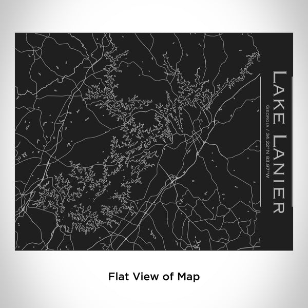 Lake Lanier - Georgia Map Bottle with Bamboo Top in Matte Black