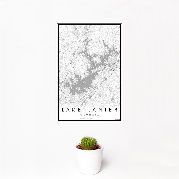 Lake Lanier - Georgia Classic Map Print