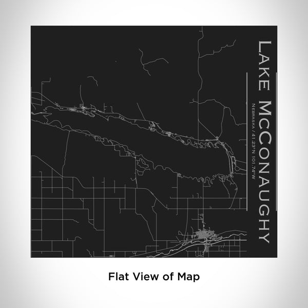 Rendered View of Lake McConaughy Nebraska Map Engraving on 17oz Stainless Steel Insulated Tumbler in Black
