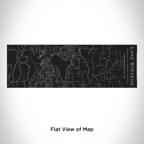 Rendered View of Lake Stevens Washington Map Engraving on 10oz Stainless Steel Insulated Cup with Sliding Lid in Black