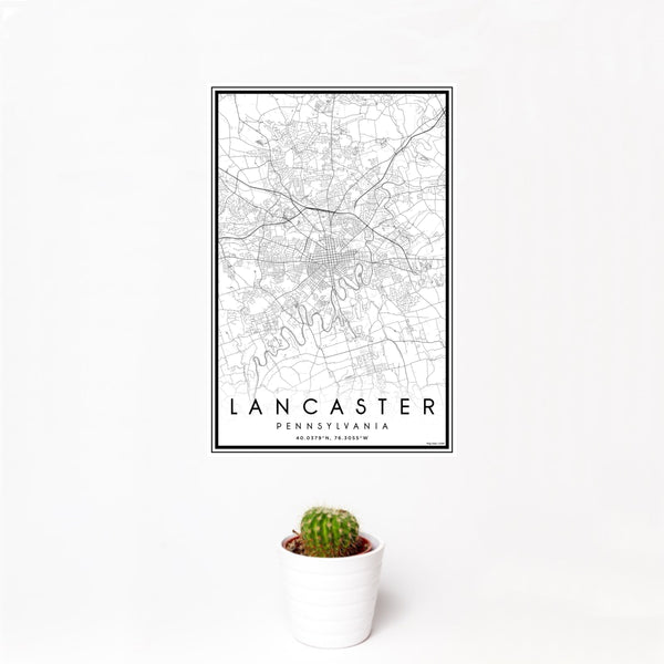 Lancaster - Pennsylvania Classic Map Print
