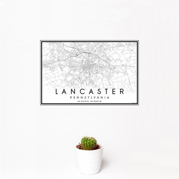 Lancaster - Pennsylvania Classic Map Print