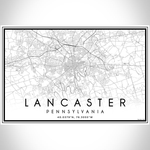 Lancaster - Pennsylvania Classic Map Print