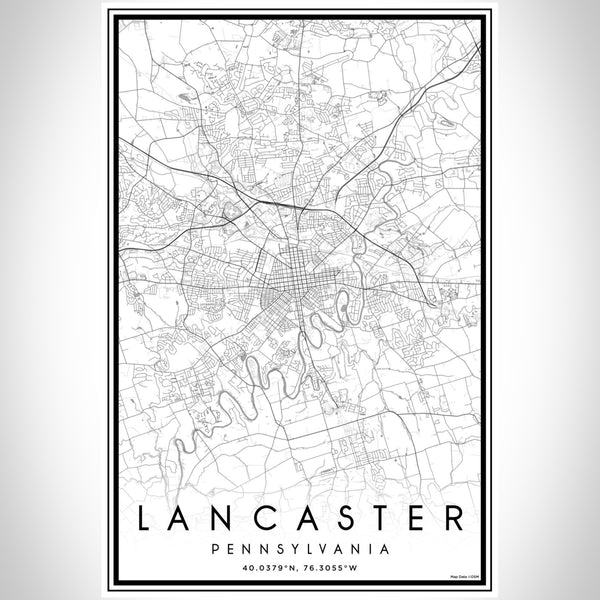 Lancaster - Pennsylvania Classic Map Print