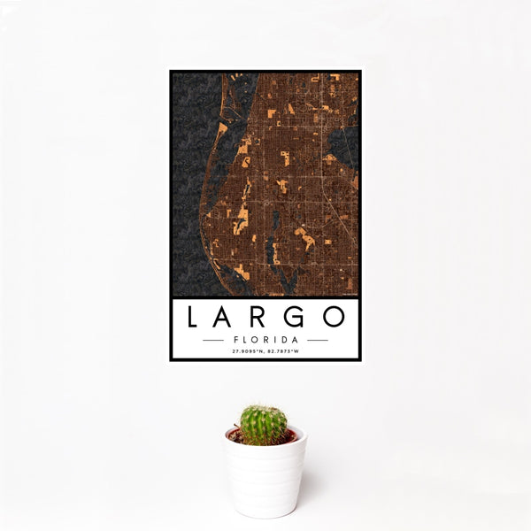 Largo - Florida Map Print in Ember