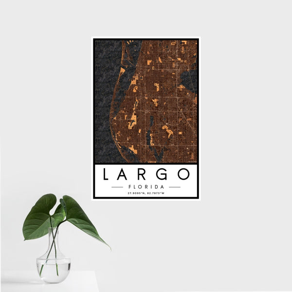 Largo - Florida Map Print in Ember