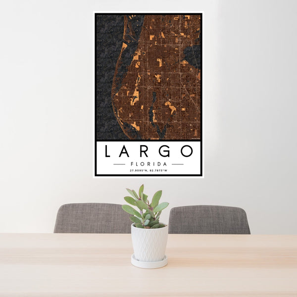 Largo - Florida Map Print in Ember