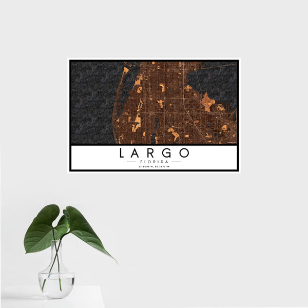 Largo - Florida Map Print in Ember