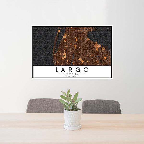Largo - Florida Map Print in Ember