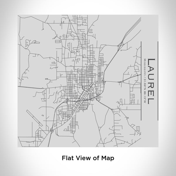 Rendered View of Laurel Mississippi Map Engraving on 17oz Stainless Steel Insulated Tumbler