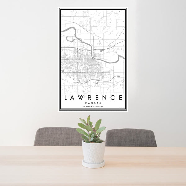 Lawrence - Kansas Classic Map Print