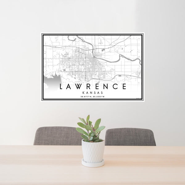 Lawrence - Kansas Classic Map Print